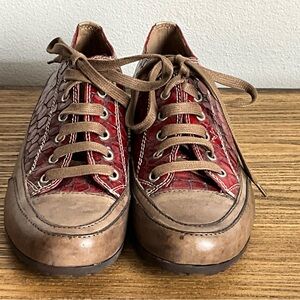 Women's Red and Brown Sneakers